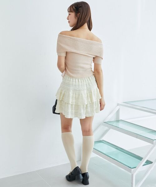 MAJESTIC LEGON / マジェスティックレゴン ニット・セーター | レースアップオフショルニット | 詳細14