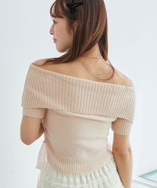 MAJESTIC LEGON / マジェスティックレゴン ニット・セーター | レースアップオフショルニット | 詳細17