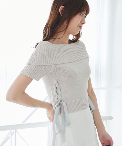 MAJESTIC LEGON / マジェスティックレゴン ニット・セーター | レースアップオフショルニット | 詳細23