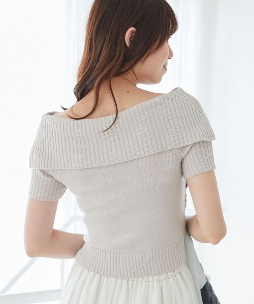 MAJESTIC LEGON / マジェスティックレゴン ニット・セーター | レースアップオフショルニット | 詳細24