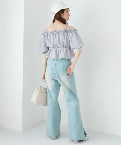 MAJESTIC LEGON / マジェスティックレゴン シャツ・ブラウス | フロントリボンオフショルブラウス | 詳細19