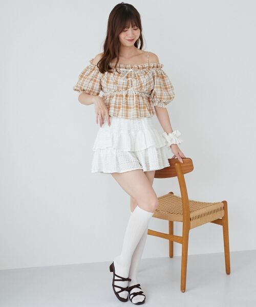 MAJESTIC LEGON / マジェスティックレゴン シャツ・ブラウス | フロントリボンオフショルブラウス | 詳細25