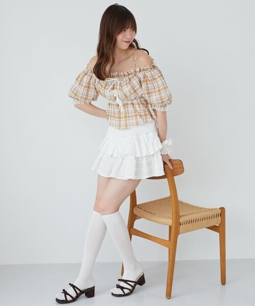 MAJESTIC LEGON / マジェスティックレゴン シャツ・ブラウス | フロントリボンオフショルブラウス | 詳細26