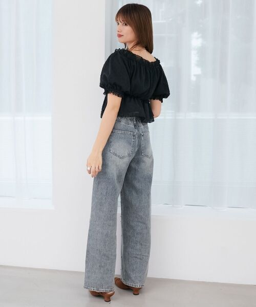 MAJESTIC LEGON / マジェスティックレゴン シャツ・ブラウス | フロントリボンオフショルブラウス | 詳細3