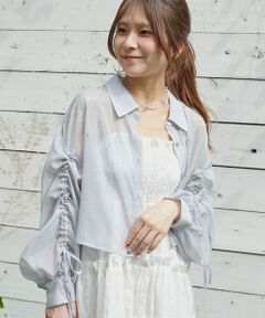 MAJESTIC LEGON / マジェスティックレゴン シャツ・ブラウス | キラキラドロストシアーシャツ