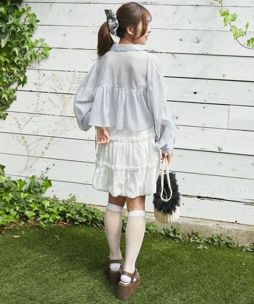 MAJESTIC LEGON / マジェスティックレゴン シャツ・ブラウス | キラキラドロストシアーシャツ | 詳細17