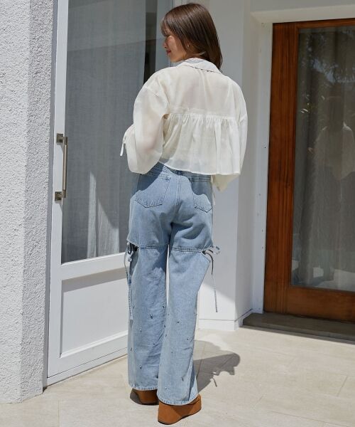 MAJESTIC LEGON / マジェスティックレゴン シャツ・ブラウス | キラキラドロストシアーシャツ | 詳細3