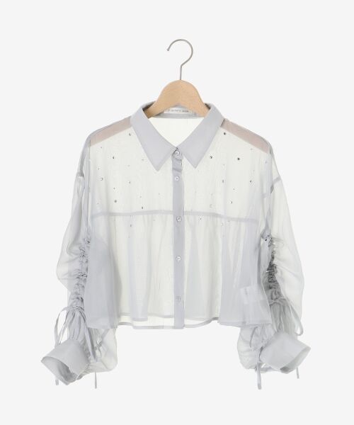 MAJESTIC LEGON / マジェスティックレゴン シャツ・ブラウス | キラキラドロストシアーシャツ | 詳細30