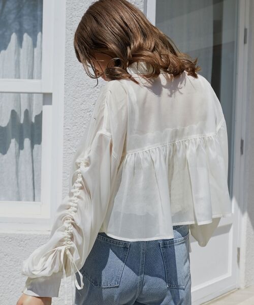 MAJESTIC LEGON / マジェスティックレゴン シャツ・ブラウス | キラキラドロストシアーシャツ | 詳細6