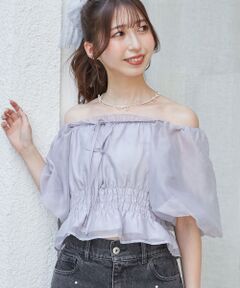 MAJESTIC LEGON / マジェスティックレゴン シャツ・ブラウス | 前後2wayバルーン袖ブラウス