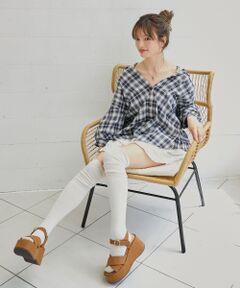 MAJESTIC LEGON / マジェスティックレゴン シャツ・ブラウス | 2wayミディチェックシャツ