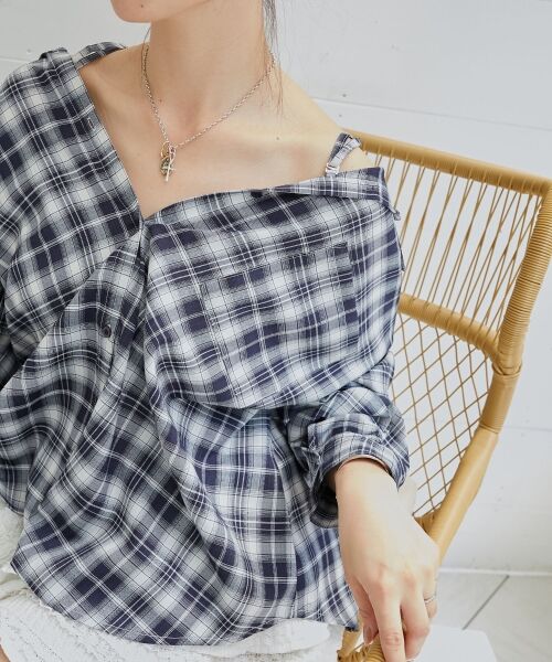 MAJESTIC LEGON / マジェスティックレゴン シャツ・ブラウス | 2wayミディチェックシャツ | 詳細8