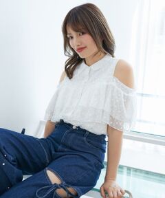 MAJESTIC LEGON / マジェスティックレゴン シャツ・ブラウス | 肩開きフリルブラウス