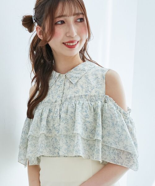 MAJESTIC LEGON / マジェスティックレゴン シャツ・ブラウス | 肩開きフリルブラウス | 詳細21