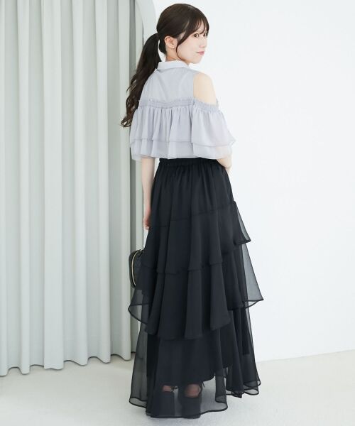 MAJESTIC LEGON / マジェスティックレゴン シャツ・ブラウス | 肩開きフリルブラウス | 詳細26