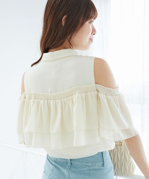 MAJESTIC LEGON / マジェスティックレゴン シャツ・ブラウス | 肩開きフリルブラウス | 詳細6