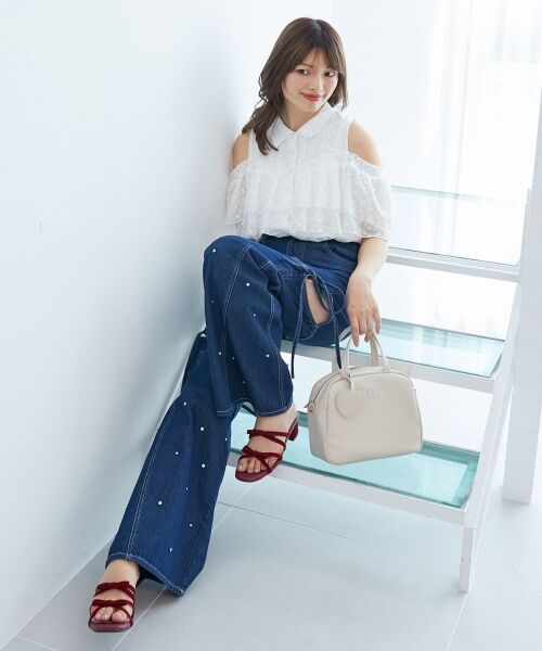 MAJESTIC LEGON / マジェスティックレゴン シャツ・ブラウス | 肩開きフリルブラウス | 詳細8