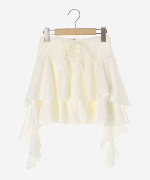 MAJESTIC LEGON / マジェスティックレゴン ミニ・ひざ丈スカート | サイドラッフルティアードミニスカパン | 詳細25