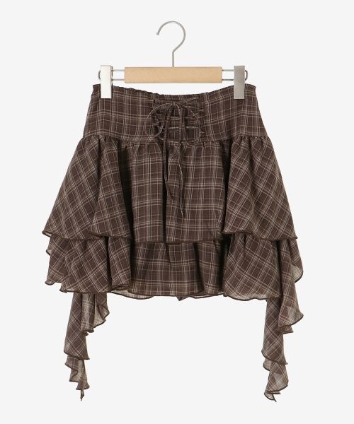MAJESTIC LEGON / マジェスティックレゴン ミニ・ひざ丈スカート | サイドラッフルティアードミニスカパン | 詳細26