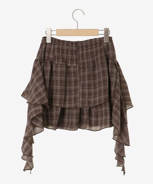 MAJESTIC LEGON / マジェスティックレゴン ミニ・ひざ丈スカート | サイドラッフルティアードミニスカパン | 詳細28
