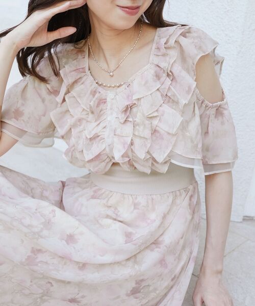 MAJESTIC LEGON / マジェスティックレゴン ロング・マキシ丈ワンピース | マルチwayフリルコルセットワンピ | 詳細11