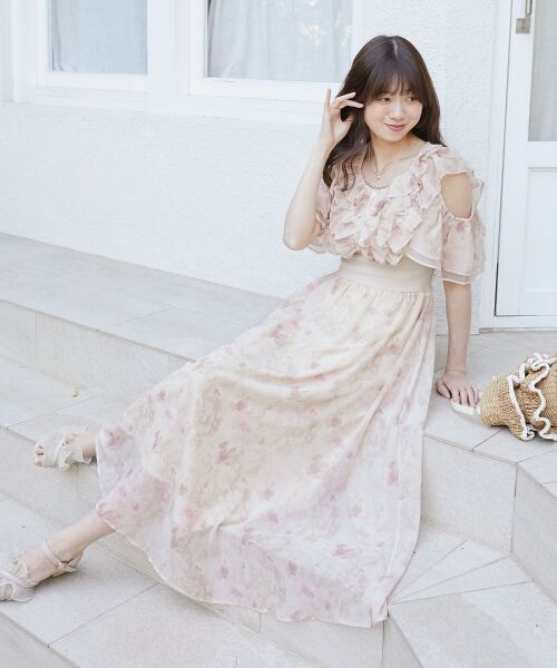 MAJESTIC LEGON / マジェスティックレゴン ロング・マキシ丈ワンピース | マルチwayフリルコルセットワンピ | 詳細4