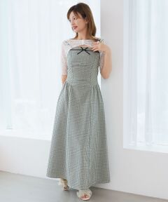 MAJESTIC LEGON / マジェスティックレゴン ミニ丈・ひざ丈ワンピース | トップスセットデコルテオープンワンピ