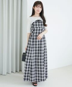 MAJESTIC LEGON / マジェスティックレゴン ミニ丈・ひざ丈ワンピース | トップスセットデコルテオープンワンピ