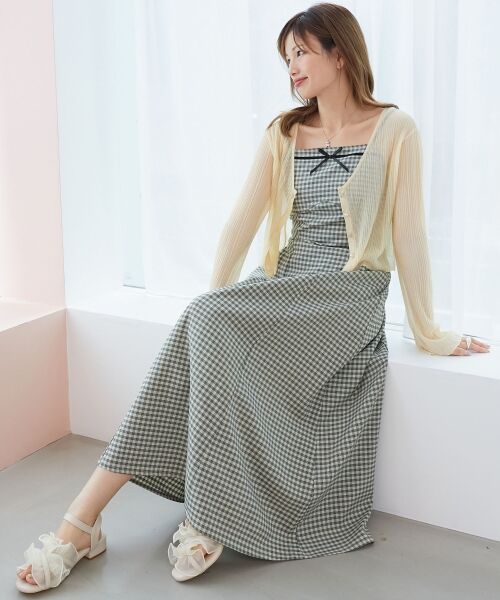 MAJESTIC LEGON / マジェスティックレゴン ミニ丈・ひざ丈ワンピース | トップスセットデコルテオープンワンピ | 詳細10