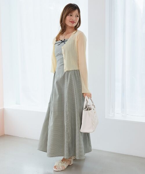 MAJESTIC LEGON / マジェスティックレゴン ミニ丈・ひざ丈ワンピース | トップスセットデコルテオープンワンピ | 詳細12