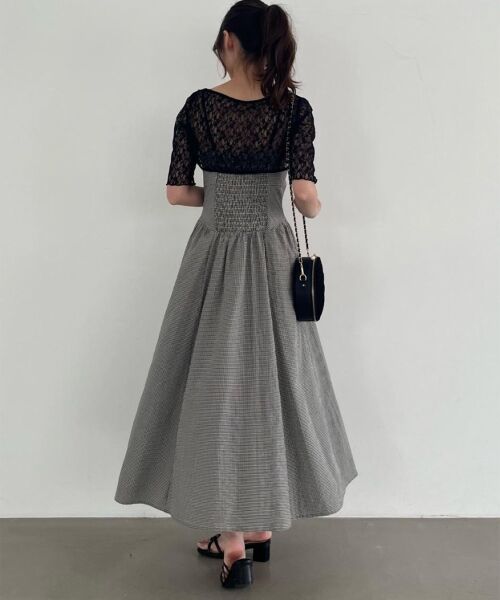 MAJESTIC LEGON / マジェスティックレゴン ミニ丈・ひざ丈ワンピース | トップスセットデコルテオープンワンピ | 詳細14