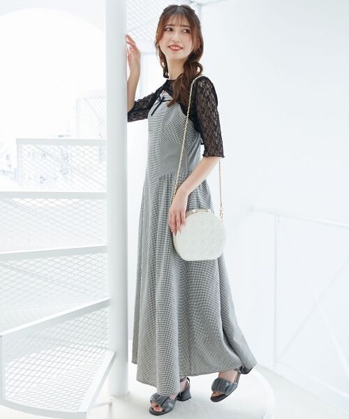 MAJESTIC LEGON / マジェスティックレゴン ミニ丈・ひざ丈ワンピース | トップスセットデコルテオープンワンピ | 詳細17