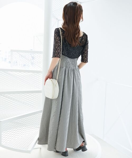 MAJESTIC LEGON / マジェスティックレゴン ミニ丈・ひざ丈ワンピース | トップスセットデコルテオープンワンピ | 詳細18