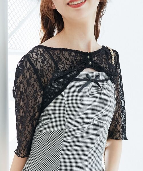 MAJESTIC LEGON / マジェスティックレゴン ミニ丈・ひざ丈ワンピース | トップスセットデコルテオープンワンピ | 詳細21