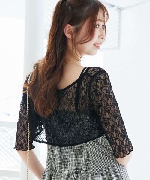 MAJESTIC LEGON / マジェスティックレゴン ミニ丈・ひざ丈ワンピース | トップスセットデコルテオープンワンピ | 詳細22