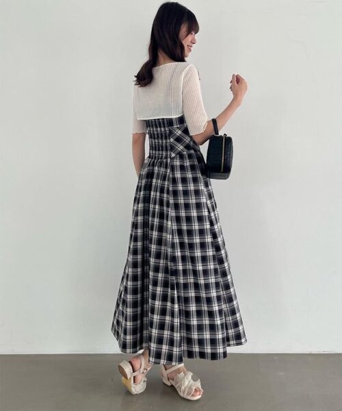 MAJESTIC LEGON / マジェスティックレゴン ミニ丈・ひざ丈ワンピース | トップスセットデコルテオープンワンピ | 詳細28