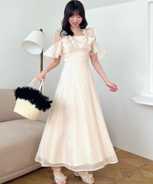 MAJESTIC LEGON / マジェスティックレゴン ミニ丈・ひざ丈ワンピース | バックレースアップフリルワンピース | 詳細15