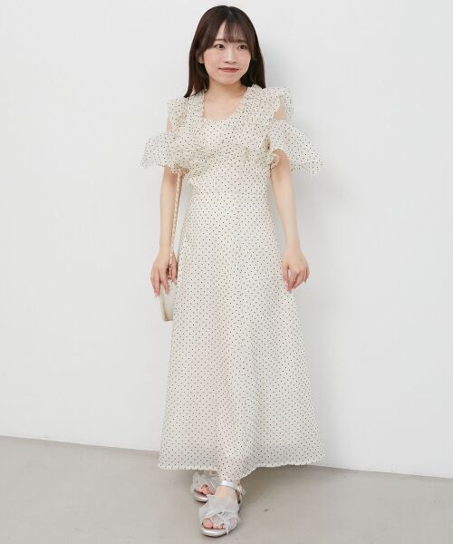 MAJESTIC LEGON / マジェスティックレゴン ミニ丈・ひざ丈ワンピース | バックレースアップフリルワンピース | 詳細17