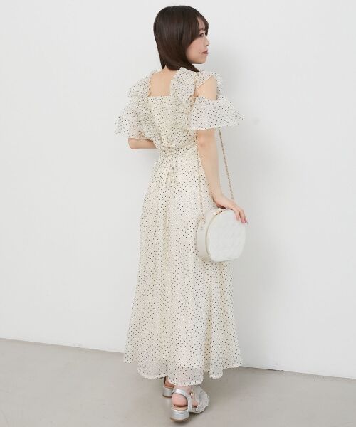 MAJESTIC LEGON / マジェスティックレゴン ミニ丈・ひざ丈ワンピース | バックレースアップフリルワンピース | 詳細19