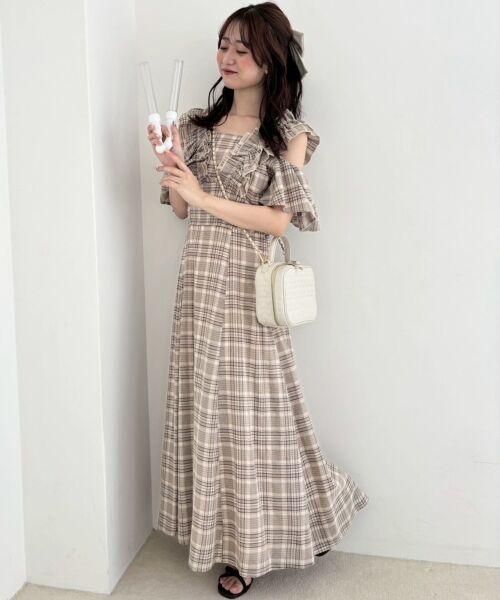 MAJESTIC LEGON / マジェスティックレゴン ミニ丈・ひざ丈ワンピース | バックレースアップフリルワンピース | 詳細2