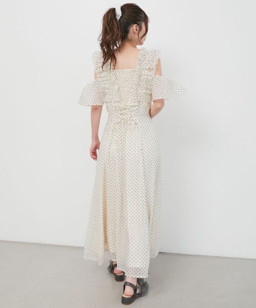 MAJESTIC LEGON / マジェスティックレゴン ミニ丈・ひざ丈ワンピース | バックレースアップフリルワンピース | 詳細22