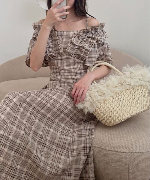 MAJESTIC LEGON / マジェスティックレゴン ミニ丈・ひざ丈ワンピース | バックレースアップフリルワンピース | 詳細26