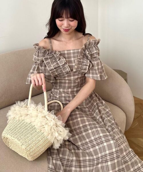 MAJESTIC LEGON / マジェスティックレゴン ミニ丈・ひざ丈ワンピース | バックレースアップフリルワンピース | 詳細28