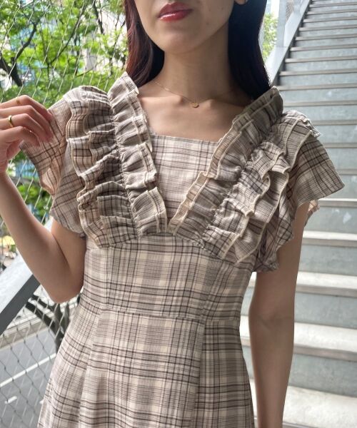 MAJESTIC LEGON / マジェスティックレゴン ミニ丈・ひざ丈ワンピース | バックレースアップフリルワンピース | 詳細29