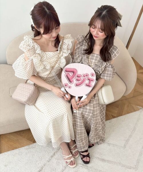 MAJESTIC LEGON / マジェスティックレゴン ミニ丈・ひざ丈ワンピース | バックレースアップフリルワンピース | 詳細3