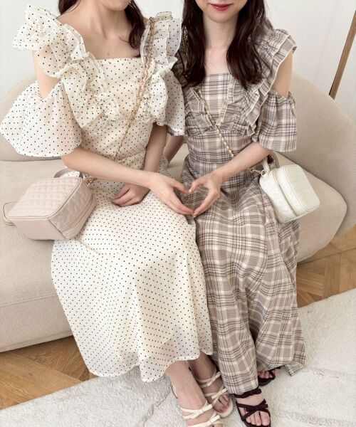 MAJESTIC LEGON / マジェスティックレゴン ミニ丈・ひざ丈ワンピース | バックレースアップフリルワンピース | 詳細5