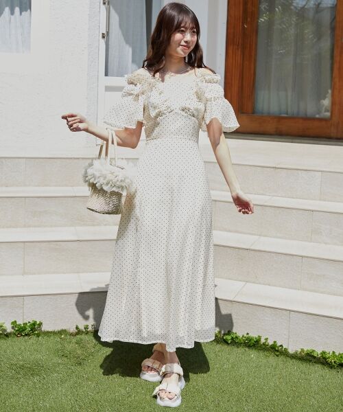 MAJESTIC LEGON / マジェスティックレゴン ミニ丈・ひざ丈ワンピース | バックレースアップフリルワンピース | 詳細8