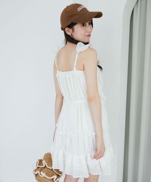 MAJESTIC LEGON / マジェスティックレゴン ミニ丈・ひざ丈ワンピース | ギャザーフリルミニワンピ | 詳細10