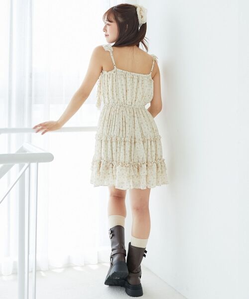 MAJESTIC LEGON / マジェスティックレゴン ミニ丈・ひざ丈ワンピース | ギャザーフリルミニワンピ | 詳細14