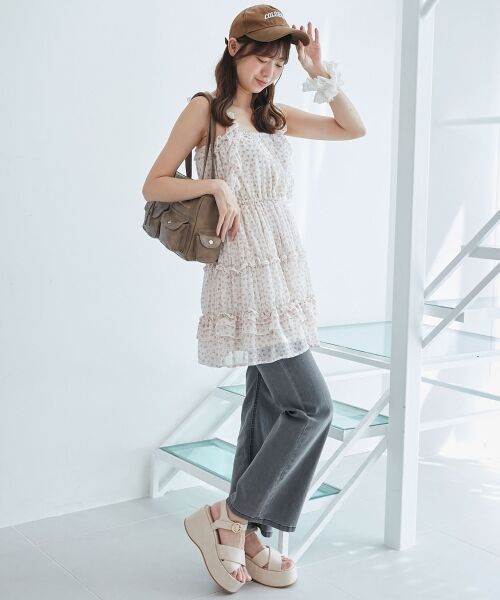 MAJESTIC LEGON / マジェスティックレゴン ミニ丈・ひざ丈ワンピース | ギャザーフリルミニワンピ | 詳細20